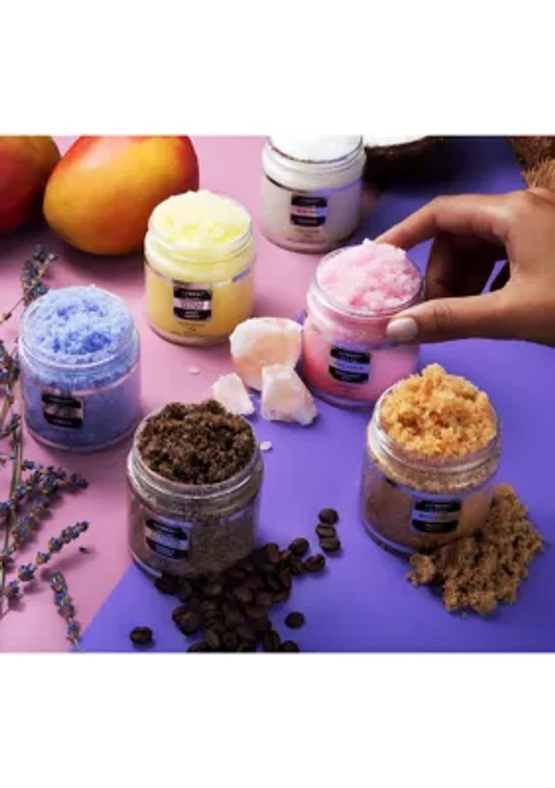 Marble Body Scrub Gift Box, 6 Scented Exfoliating Scrubs