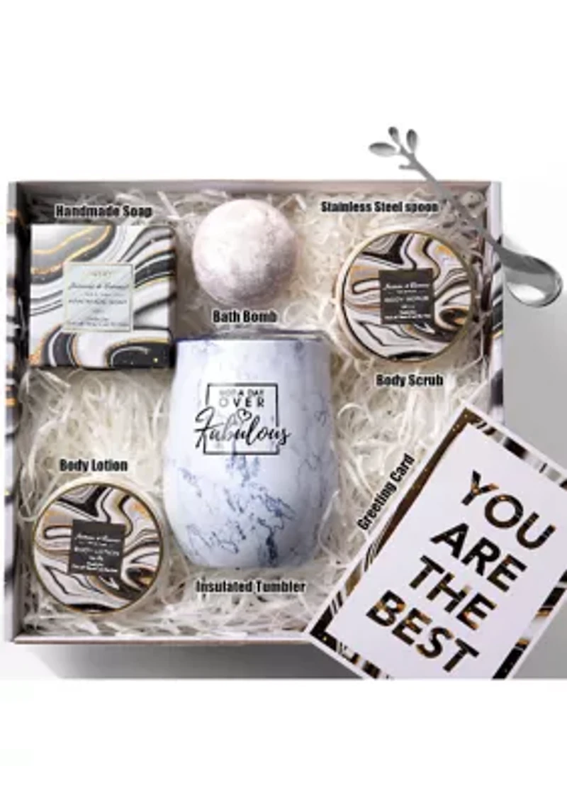 Personalized Gifts - Unique Handmade Spa Gift Box - Wine Tumbler Care Package