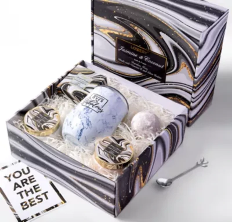 Personalized Gifts - Unique Handmade Spa Gift Box - Wine Tumbler Care Package
