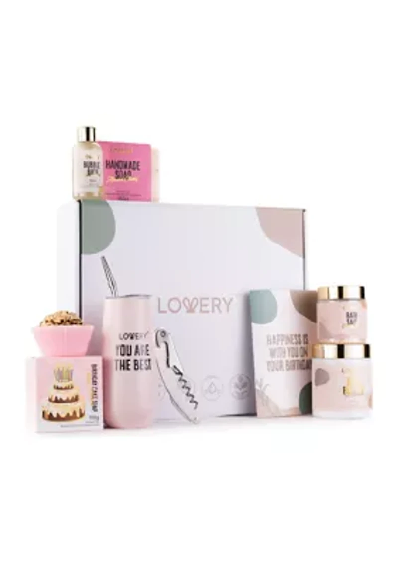 Wine Tumbler Happy Birthday Gifts for Women - Gifts for Mom - Relaxing Spa Kit