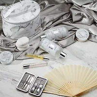 Premium 25pc Massage Kit, White Marble Beauty and Self Care Spa Set with Stones