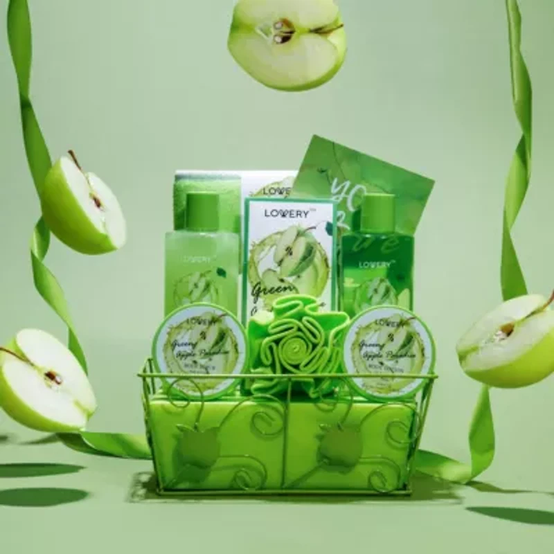 Green Apple Paradise Teachers Appreciation Basket, 9pc Aromatherapy Package