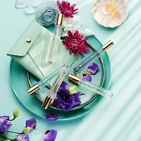 6pc Perfume Set, Floral Scented Eau de Parfum Body Spray with Leather Pouch