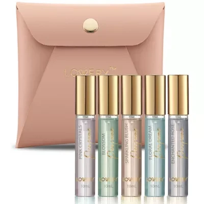 Mini Perfumes for Women, 5Pc Assorted Floral Aroma Eau de Toilette Parfum Sprays