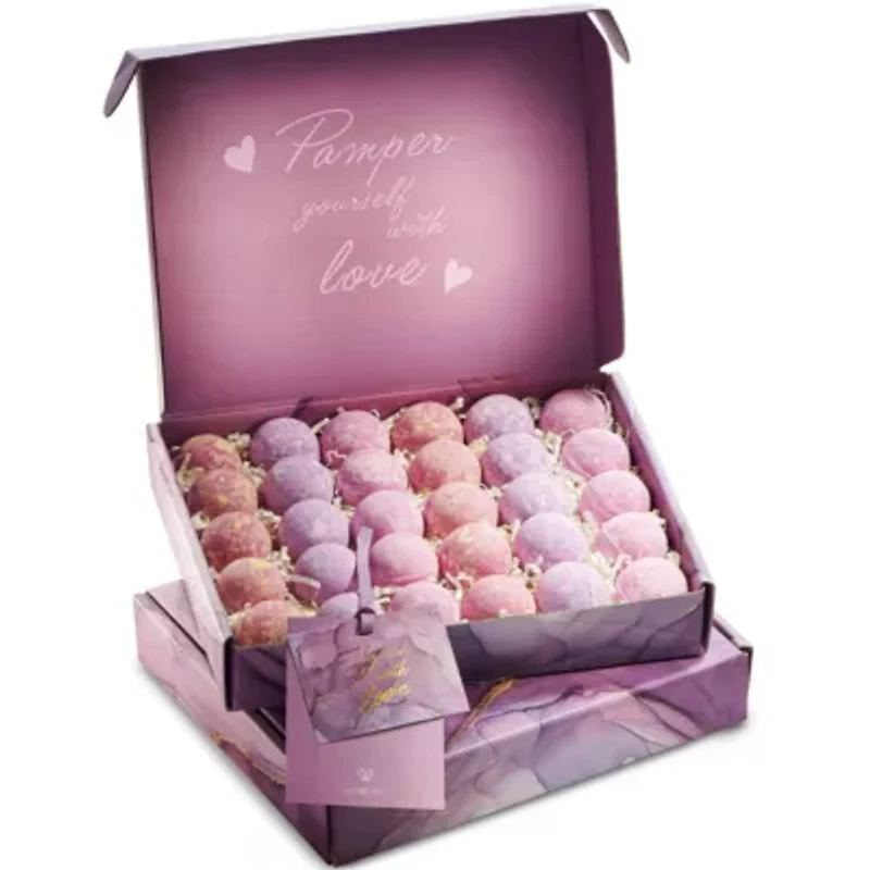 Bath Bombs Gift Set, 30pc Relaxing Spa Body Care Balls in Assorted Fragrances