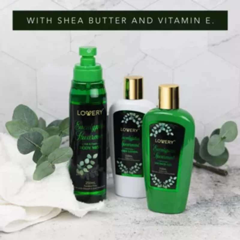 Eucalyptus Spearmint Travel Set - 3Pc Bath and Body Kit