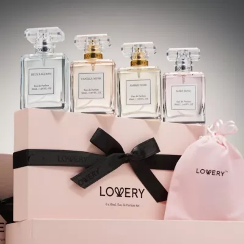 4-Pc. Floral Eau de Parfum Gift Set in Lagoon, Rose, Amber & Vanilla Scent
