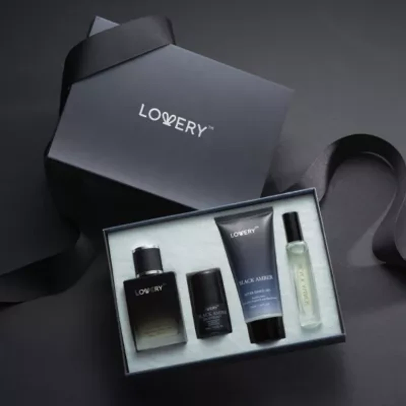 5-Pc. Black Amber Bath & Body Gift Set - Cologne, Shave Gel, Deodorant & More