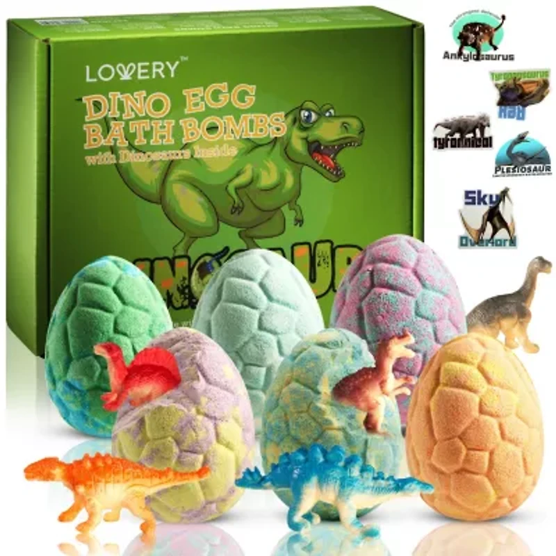12-Pc. Dinosaur Bath Bombs Gift Set, 6 Bath Bomb Toys with Surprises inside