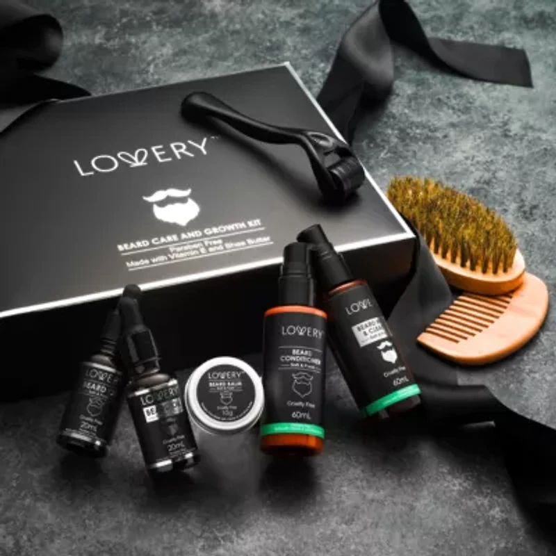 Men's 12-Pc. Beard Grooming & Growth Kit, Beard Trimming Gift Set