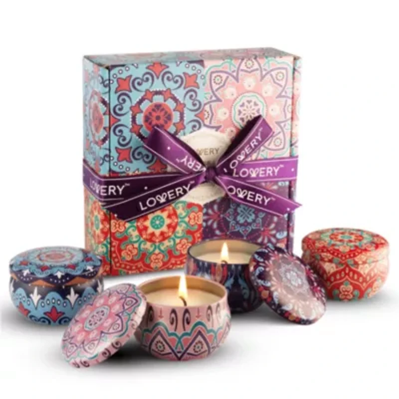 4-Pc. Travel Candle Gift Set - Coconut, Vanilla, Lavender, Citrus Scents