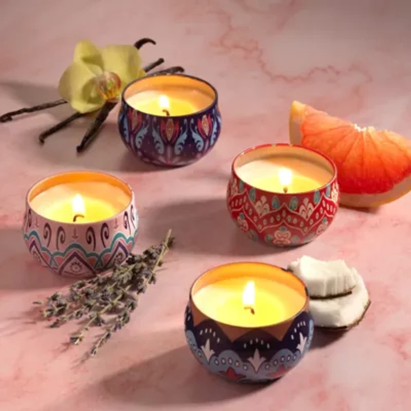 4-Pc. Travel Candle Gift Set - Coconut, Vanilla, Lavender, Citrus Scents