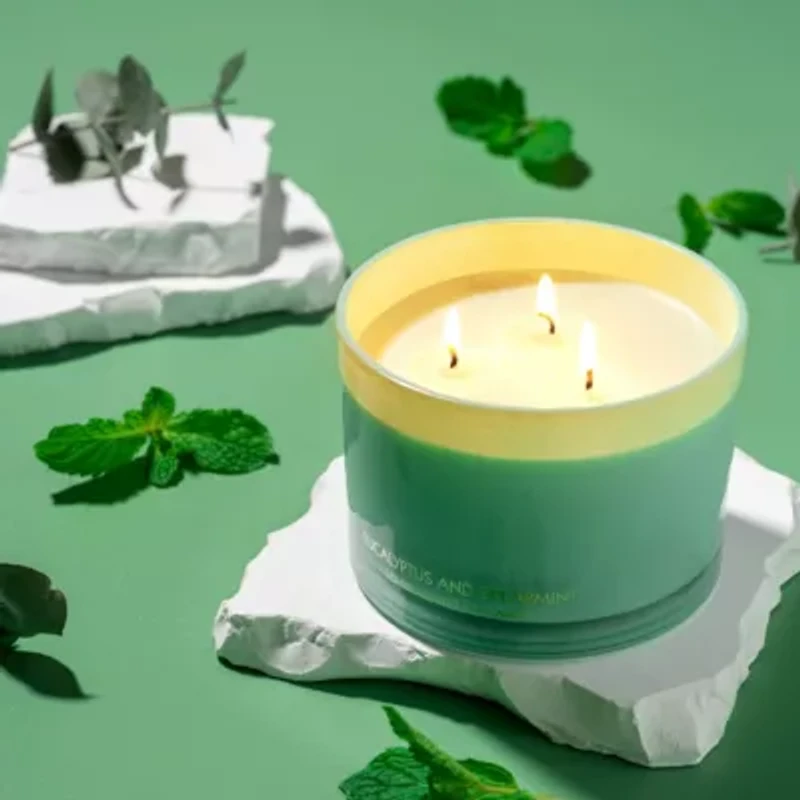 Eucalyptus & Spearmint Home Candle Gift Set & Wax Trimmer, 2-Pc. Soy Candles
