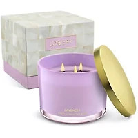 Lavender Candle Gift Set, 3 Wick Aromatherapy Soy Candles, 13oz
