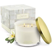 Vanilla Bean Home Candle Gift Set, 3 Wick Deluxe Soy Candles, 13oz