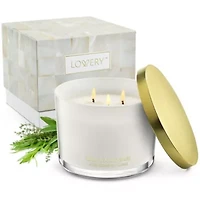 Deluxe White Tea & Sage Candle Gift Set, 3 Wick Aromatherapy Candles