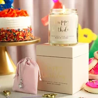 4-Pc. Birthday Gift Set with Candle, Necklace, Pendant & Jewlery Pouch