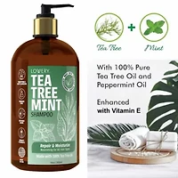Tea Tree Mint Shampoo, Made in USA, 16 oz.