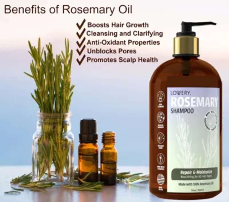 Rosemary Shampoo, Made in USA, 16 oz.