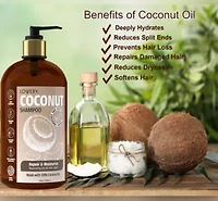 Coconut Shampoo, Made in USA, 16 oz.