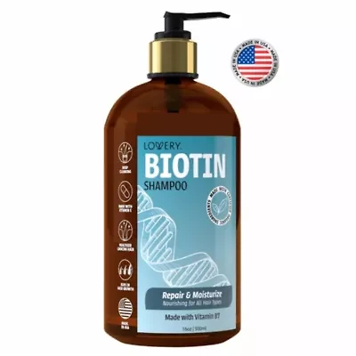 Biotin Shampoo, Made in USA, 16 oz.