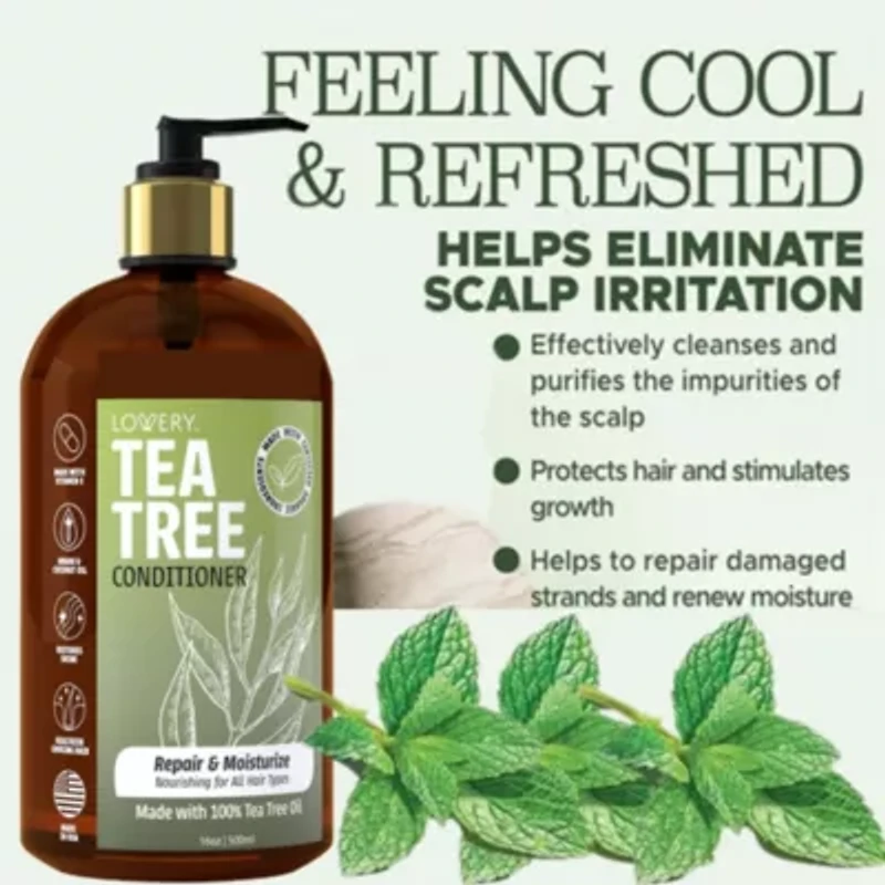 Tea Tree Conditioner, Made in USA, 16 oz.