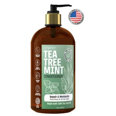 Tea Tree Mint Conditioner, Made in USA, 16 oz.