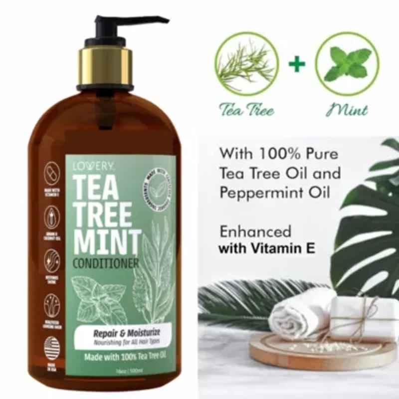 Tea Tree Mint Conditioner, Made in USA, 16 oz.