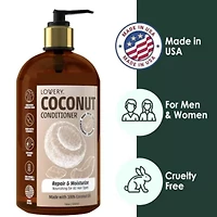 Coconut Conditioner, Made in USA, 16 oz.