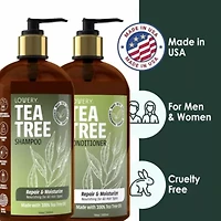 Tea Tree Shampoo and Conditioner Gift Set, Made in USA, 32 oz.