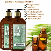Tea Tree Mint Shampoo and Conditioner Gift Set, Made in USA, 32 oz.
