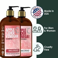 Apple Cider Vinegar Shampoo and Conditioner Gift Set, Made in USA, 32 oz.