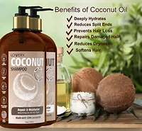 Coconut Shampoo and Conditioner Gift Set, Made in USA, 32 oz.