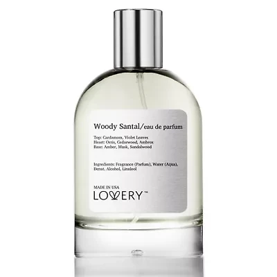 Lovery Woody Santal Perfume Inspired by Lelabo Santal 33 - 3.38fl oz Long Lasting Eau de Parfum - Made in USA