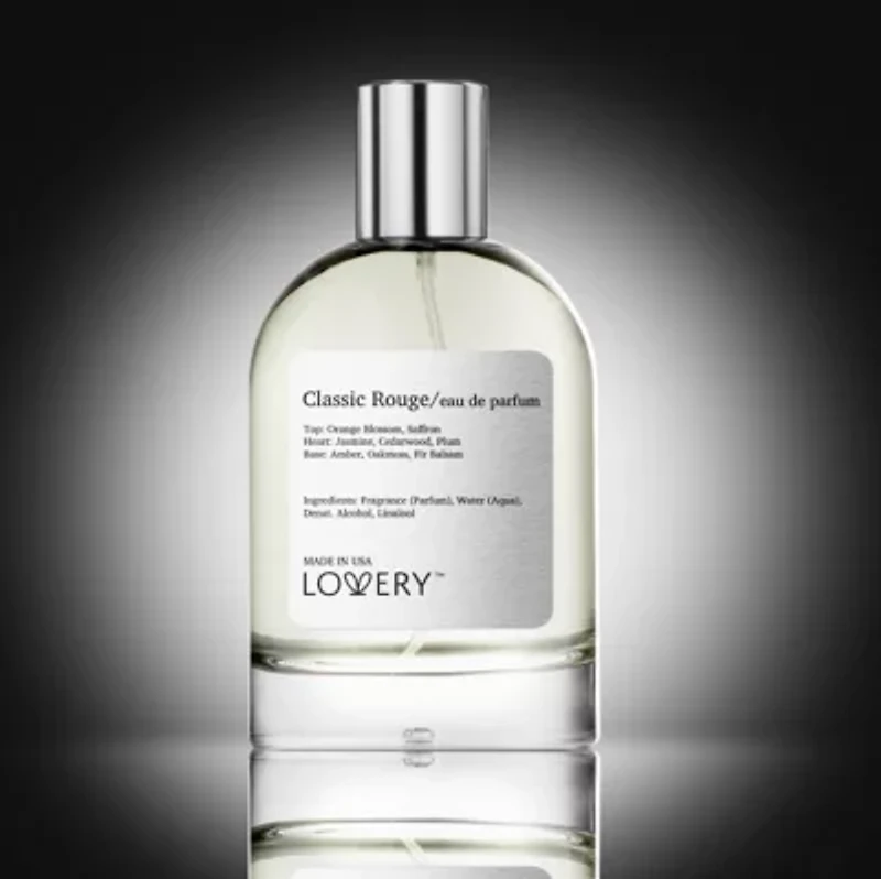 Lovery Classic Rouge Perfume Inspired by Baccarat Rouge 540 - 3.38fl oz Long Lasting Eau de Parfum - Made in USA