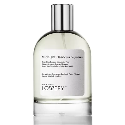 Lovery Midnight Haze Perfume Inspired by YSL Black Opium - 3.38fl oz Long Lasting Eau de Parfum - Made in USA