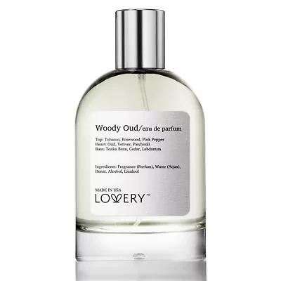 Lovery Woody Oud Perfume Inspired by Tom Ford Oud Wood EDP - 3.38fl oz Long Lasting Eau de Parfum - Made in USA