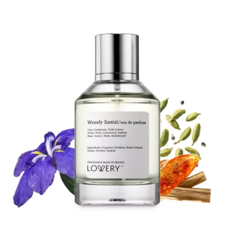Lovery Woody Santal Perfume Inspired by Lelabo Santal 33 Fragrance - 3.38fl oz Long Lasting Eau de Parfum - Made in France