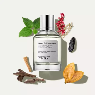 Lovery Woody Oud Perfume Inspired by Tom Ford - 3.38fl oz Long Lasting Eau de Parfum - Made in France