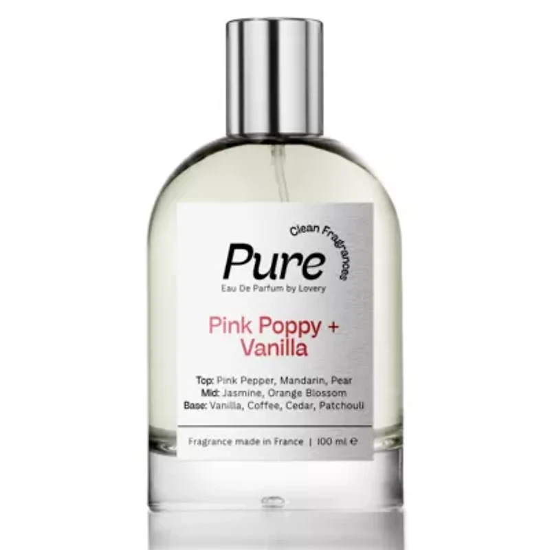 Lovery Pure Pink Poppy & Vanilla Perfume Inspired by YSL Black Opium - 3.38fl oz Long Lasting Eau de Parfum - Made in France