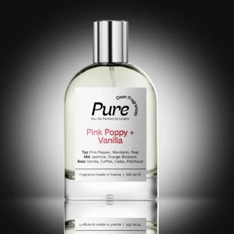 Lovery Pure Pink Poppy & Vanilla Perfume Inspired by YSL Black Opium - 3.38fl oz Long Lasting Eau de Parfum - Made in France