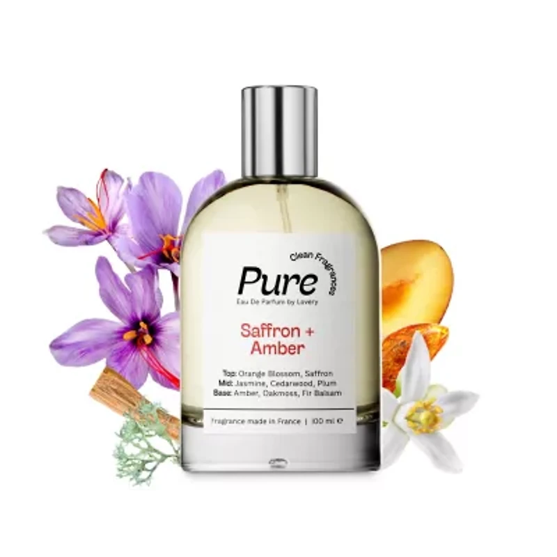 Lovery Pure Saffron Amber Perfume Inspired by Baccarat Rouge 540 - 3.38fl oz Long Lasting Eau de Parfum - Made in France