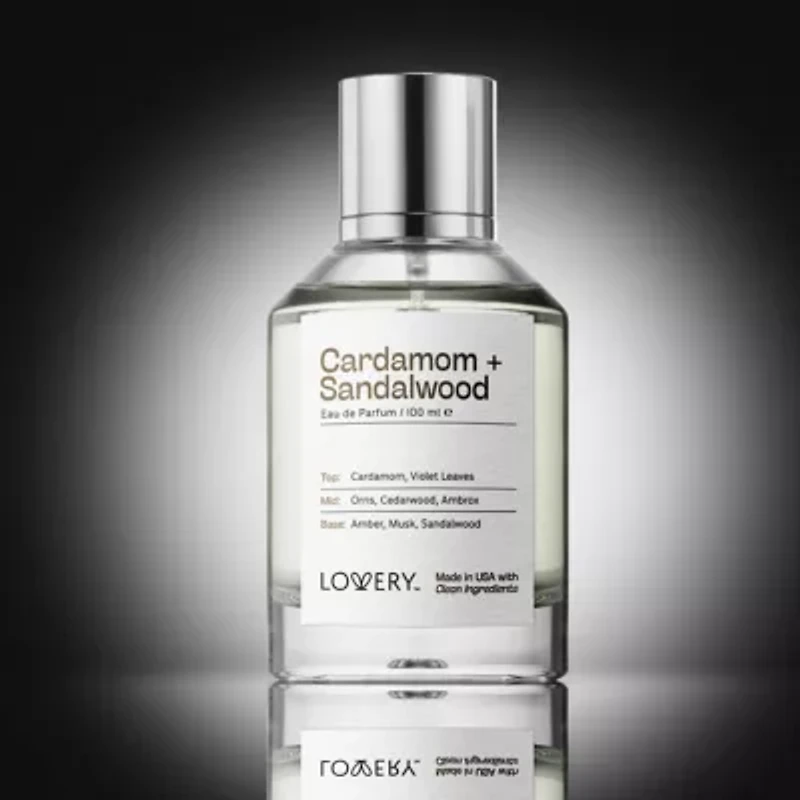 Lovery Cardamom Sandalwood Perfume Inspired by Lelabo Santal 33 - 3.38fl oz Long Lasting Eau de Parfum - Made in USA