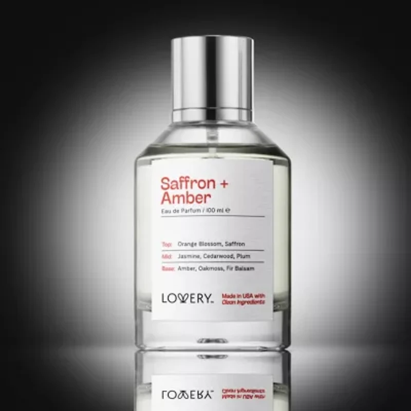 Lovery Saffron Amber Perfume Inspired by Baccarat Rouge 540 - 3.38fl oz Long Lasting Eau de Parfum - Made in USA