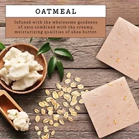 Lovery Handmade Goat Milk Soap Bar with Organic Shea Butter - 3Pack Oatmeal Scent Made in USA
