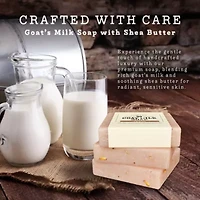 Lovery Handmade Goat Milk Soap Bar with Organic Shea Butter - 3Pack Oatmeal Scent Made in USA