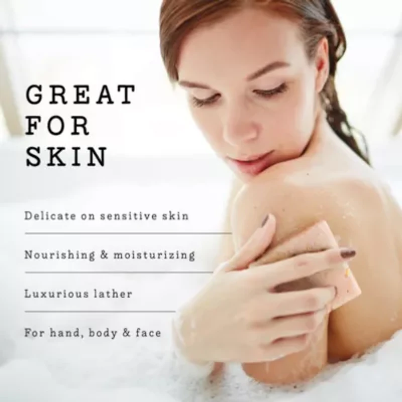 Lovery Handmade Goat Milk Soap Bar with Organic Shea Butter - 3Pack Oatmeal Scent Made in USA