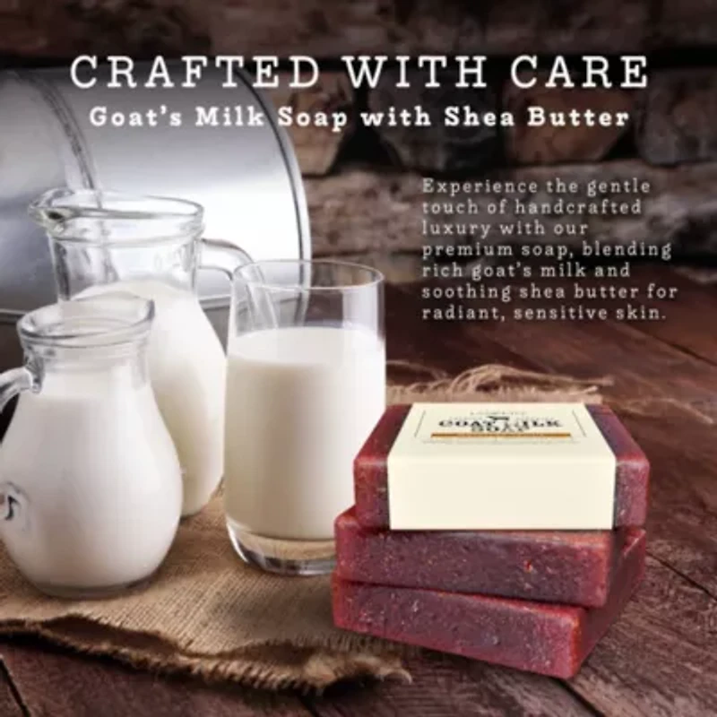 Lovery Handmade Goat Milk Soap Bars with Organic Shea Butter - 3Pack Moroccan Vanilla Scent Made in USA