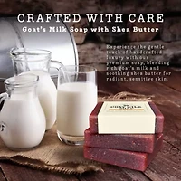 Lovery Handmade Goat Milk Soap Bars with Organic Shea Butter - 3Pack Moroccan Vanilla Scent Made in USA