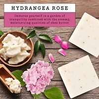 Lovery Handmade Goat Milk Soap Bars with Organic Shea Butter - 3Pack Hydrangea Rose Scent Made in USA